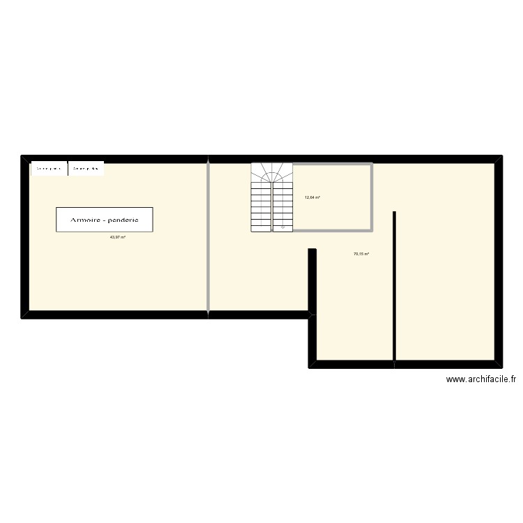 lfrepozjk'rfiozhegfèiur. Plan de 3 pièces et 140 m2