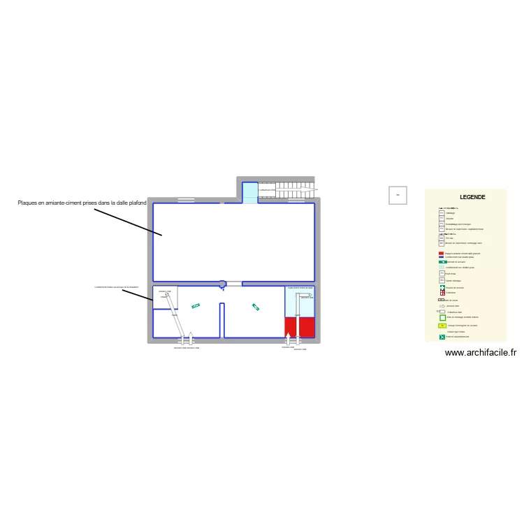 AF042269 Faber COMBLES. Plan de 2  et 69 m²