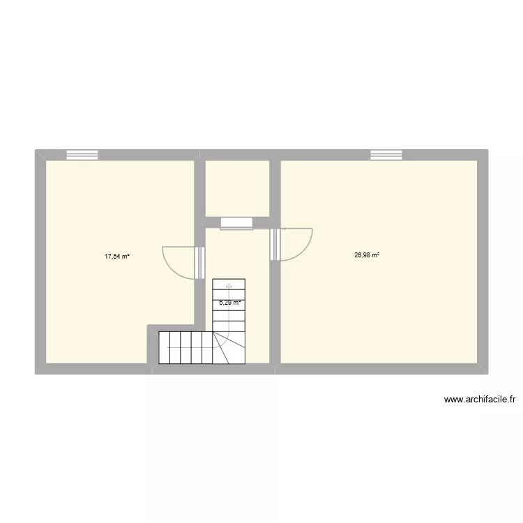 sarapta etage. Plan de 3  et 51 m²