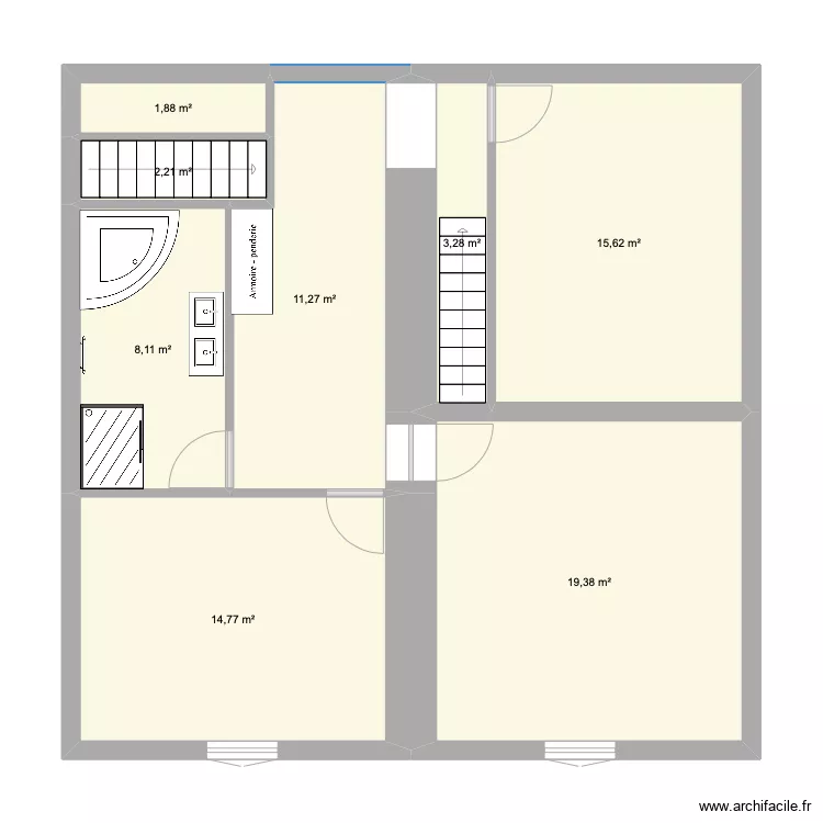 plan brens 1er etage. Plan de 