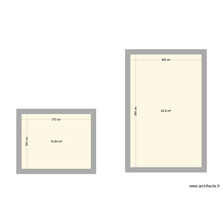 pi&egrave;ces r&eacute;elles. Plan de 