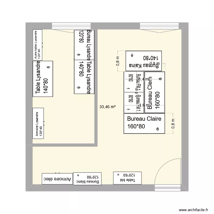 Bureaux ARDEAR CONF. Plan de 1 Pièce et 33 m² Bureaux ARDEAR CONF. Plan de 1 Pièce et 33 m²