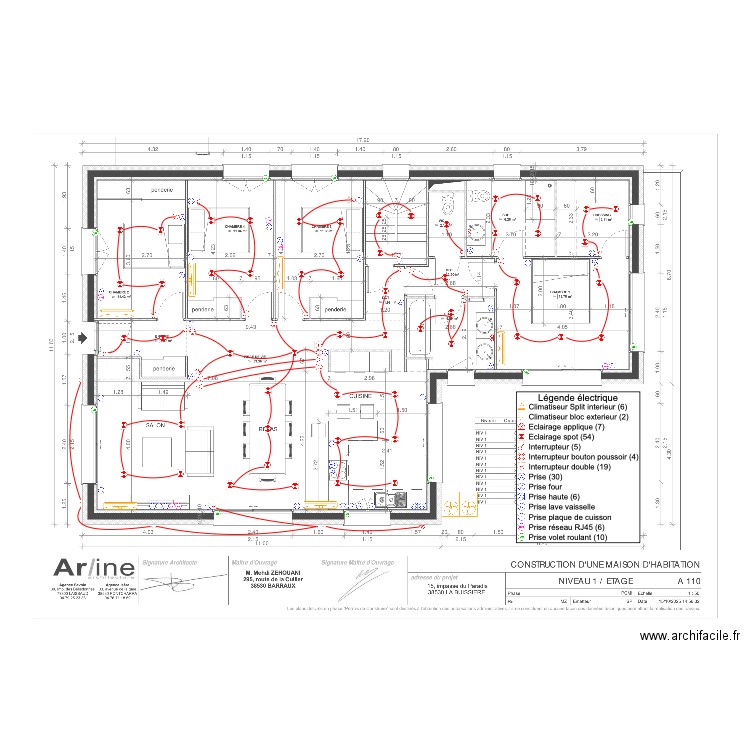 ZEHOUANI R+1. Plan de 0 pièce et 0 m2