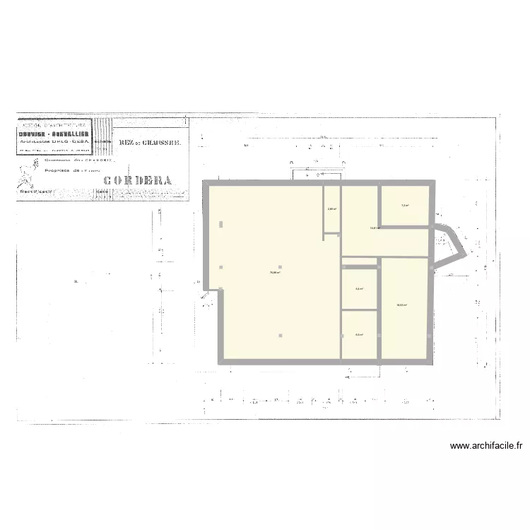 Gaillands RDC 1.1. Plan de 7 pièces et 132 m²