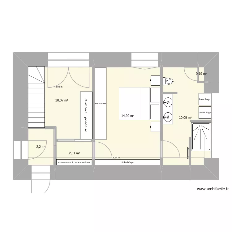 rdc youenn 25/05. Plan de 6  et 40 m²
