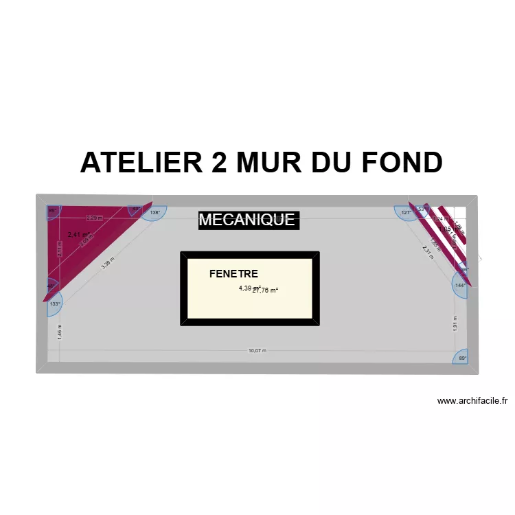 MUR FOND ATELIER 2. Plan de 