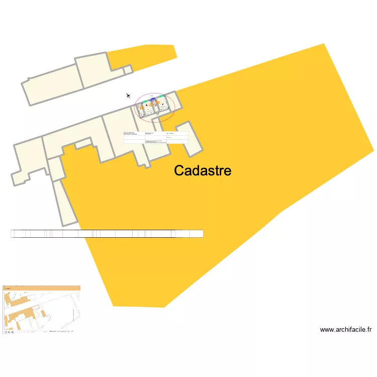 int&eacute;rieur. Plan de 14  et 1208 m²