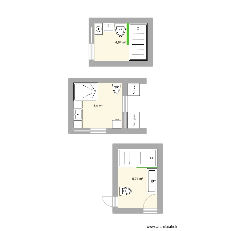 Home SDB. Plan de 0 pièce et 0 m2