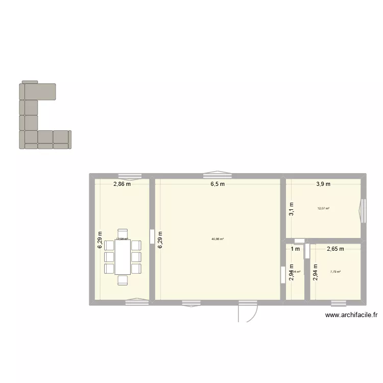 plan maison simon n&deg;1. Plan de 5  et 82 m²