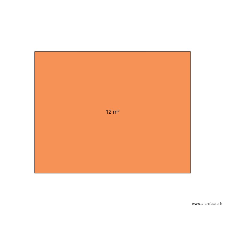 cuisine d été. Plan de 1 pièce et 12 m2