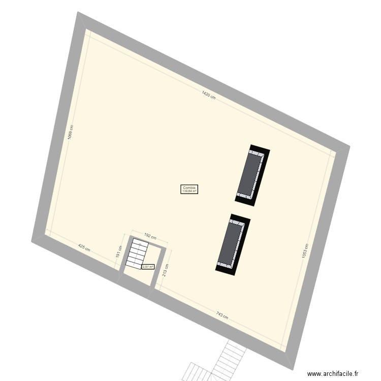 Projet - Soudan - 11 Julien Masson - Existant. Plan de 22 pièces et 406 m2