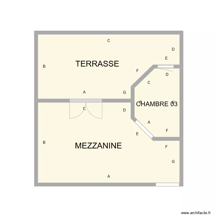MEZZANINE ETAGE 2 APPART PLB. Plan de MEZZANINE ETAGE 2 APPART PLB. Plan de