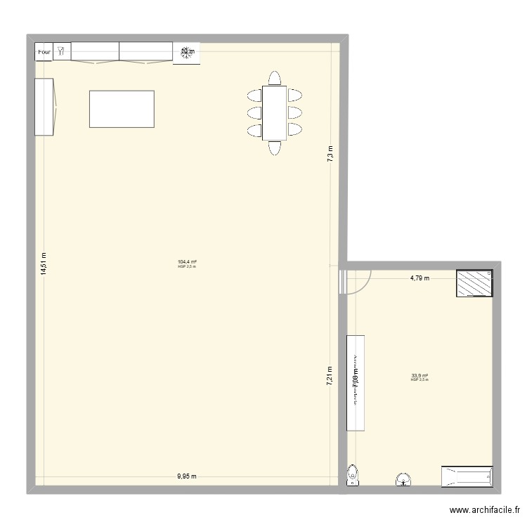 grande maison a pour 3 enfant. Plan de 2 pièces et 178 m2