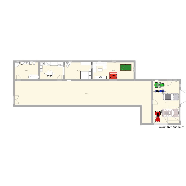 maison. Plan de 6 pièces et 198 m2