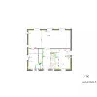 PLAN DISTRIBUTION EAU FROIDE ET EAU CHAUDE - ROUXEL - R+1
