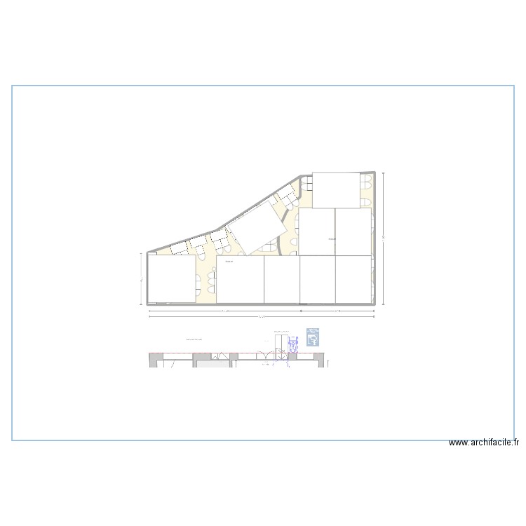 orleans3. Plan de 2 pièces et 154 m2