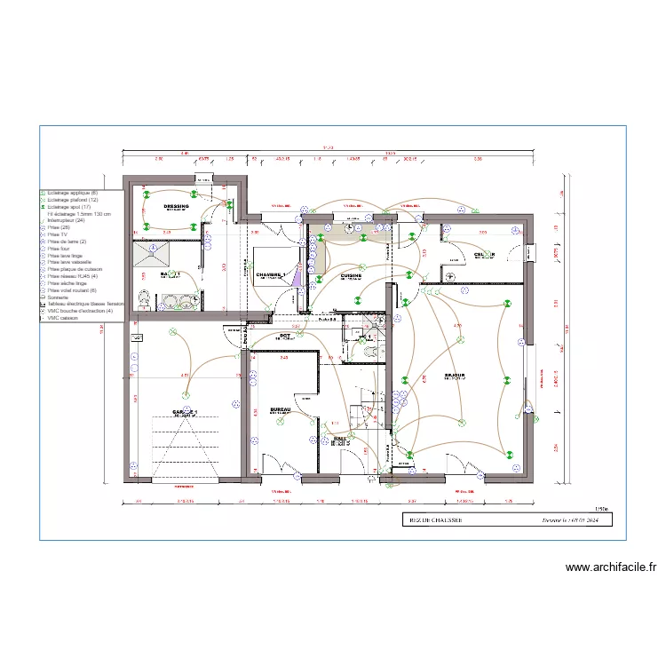 AHBARI RDC ELEC. Plan de 