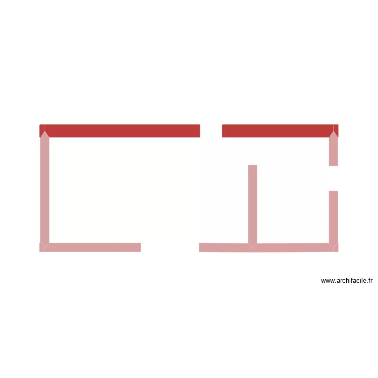 salle de bain  salon. Plan de 1  et 6 m²