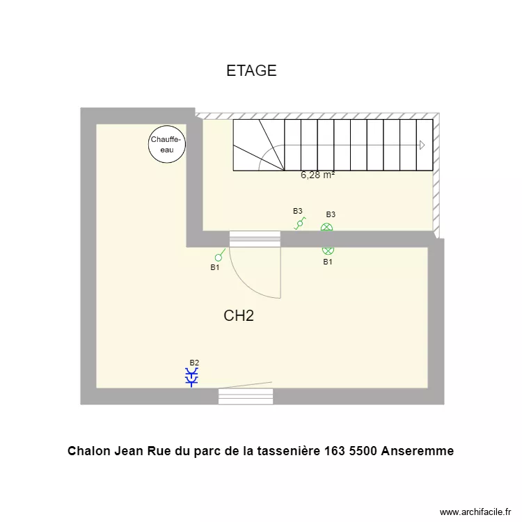 Etage jean. Plan de 