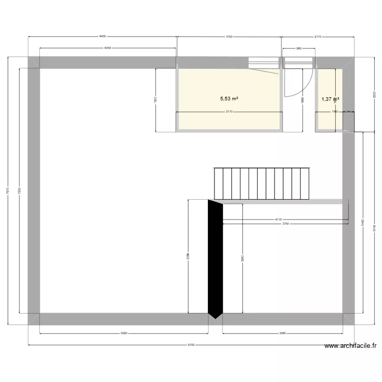 Plan Mehdi. Plan de 2  et 7 m²