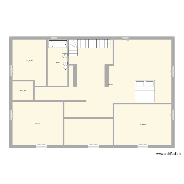 etage maison. Plan de 0 pièce et 0 m2