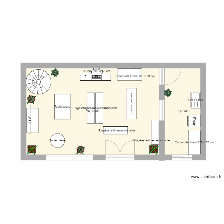 Plan du magasin. Plan de 0 pièce et 0 m2