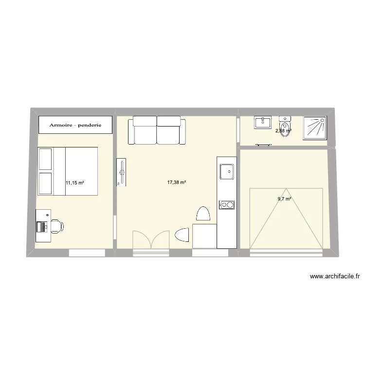 Dépendance maison VF. Plan de Dépendance maison VF. Plan de