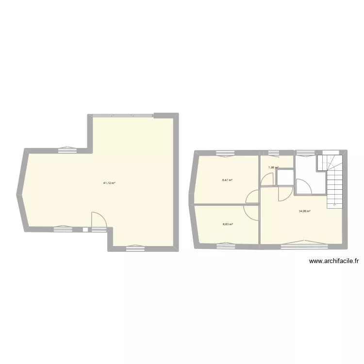 coco. Plan de 5  et 73 m²