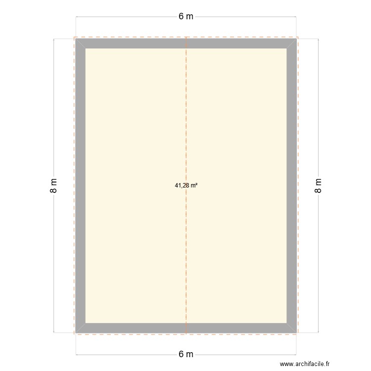Maison en A. Plan de 1 pièce et 41 m2