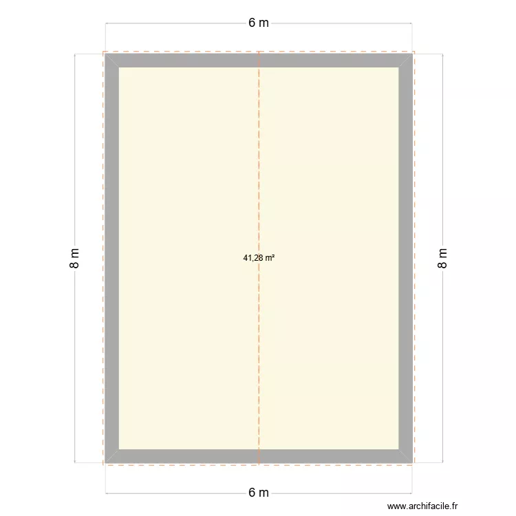 Maison en A. Plan de 