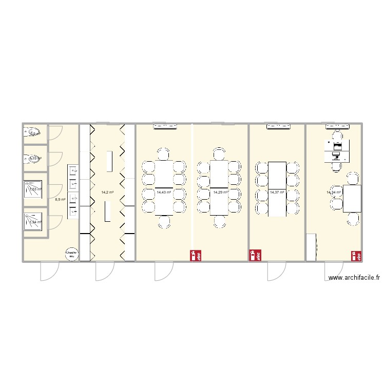 EIFFAGE CHANTIER CHALON SUR SAONE. Plan de 10 pièces et 85 m2