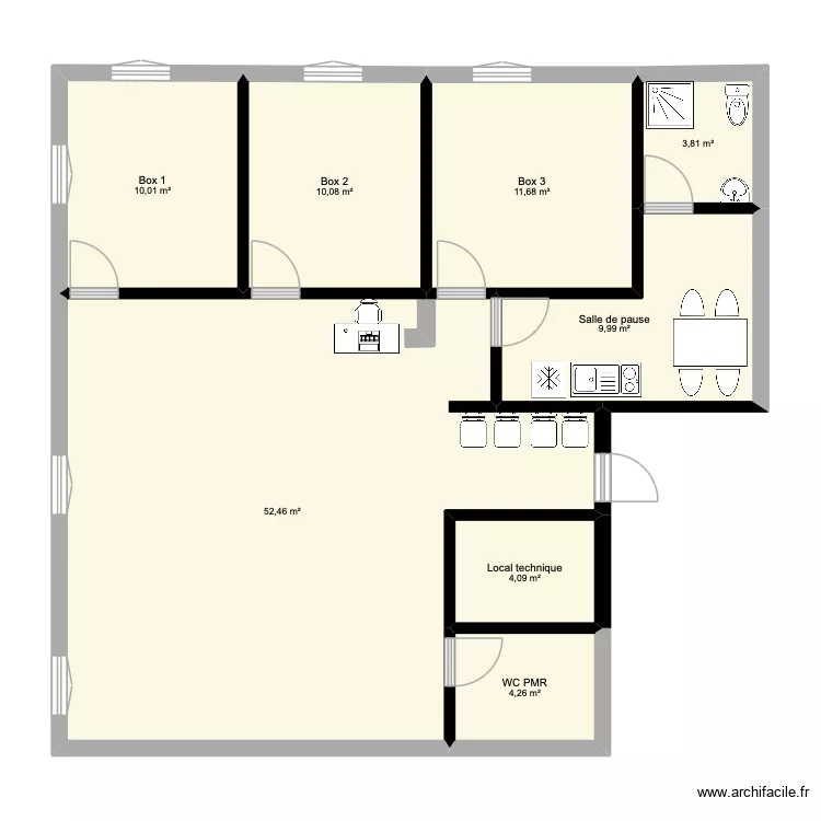 Plan 2. Plan de 8  et 106 m²