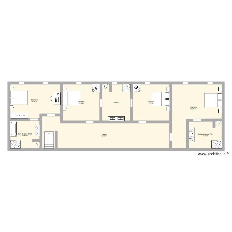 Guitoune + 1. Plan de 8 pièces et 160 m2