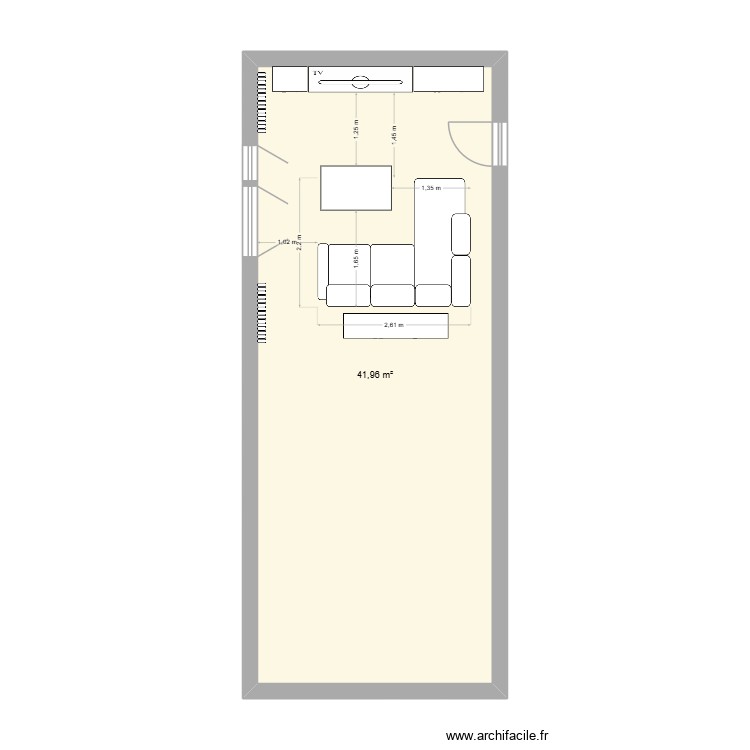 Salon Télé droite. Plan de 0 pièce et 0 m2