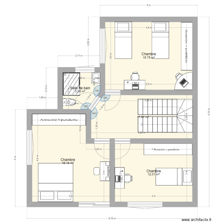 Plan 1er etage. Plan de 0 pièce et 0 m2