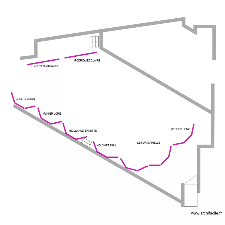 2025 Implantation PDC Stands en 3m (10 - Baie libre). Plan de 