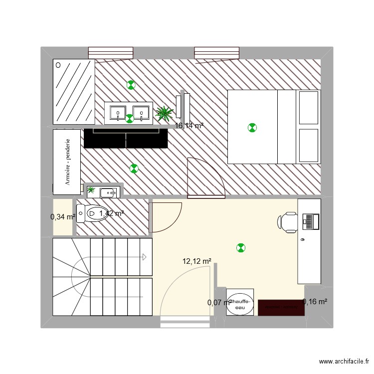 planfinal. Plan de 6 pièces et 30 m2