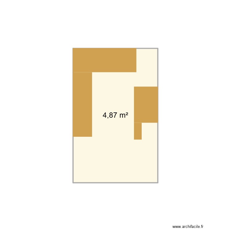 Num 1. Plan de 1 pièce et 5 m2