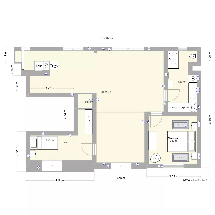 Saint Cloud. Plan de 
