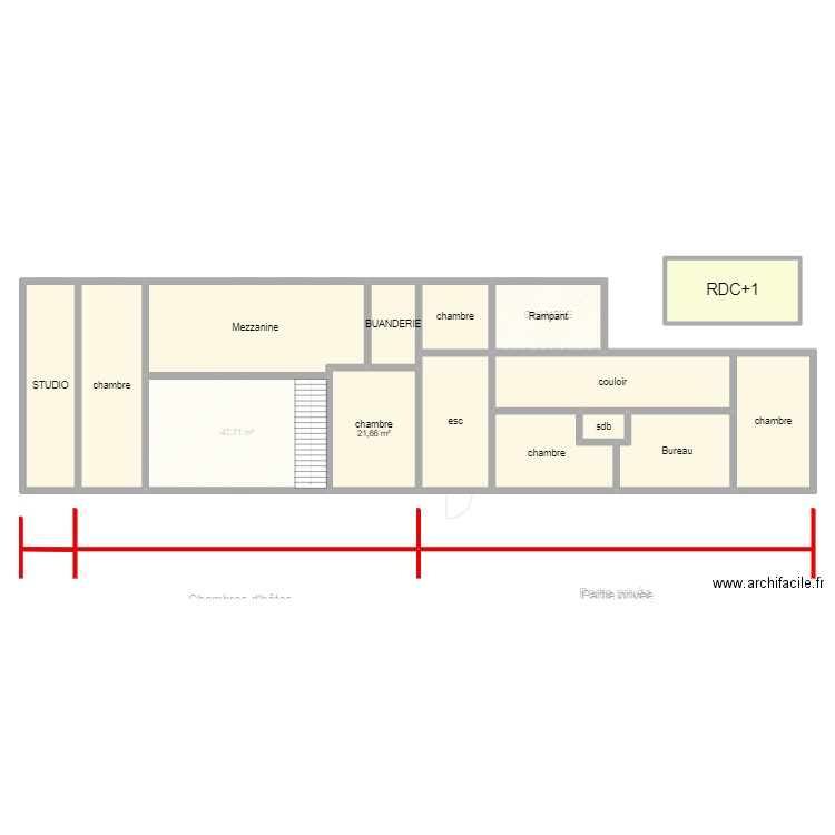 GIACOMONI CAROLE. Plan de 29 pièces et 629 m2