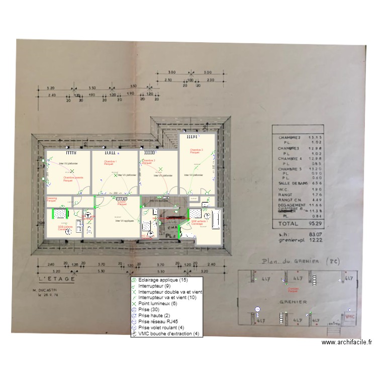 La Coulée R1 Projet v5. Plan de 12 pièces et 122 m2