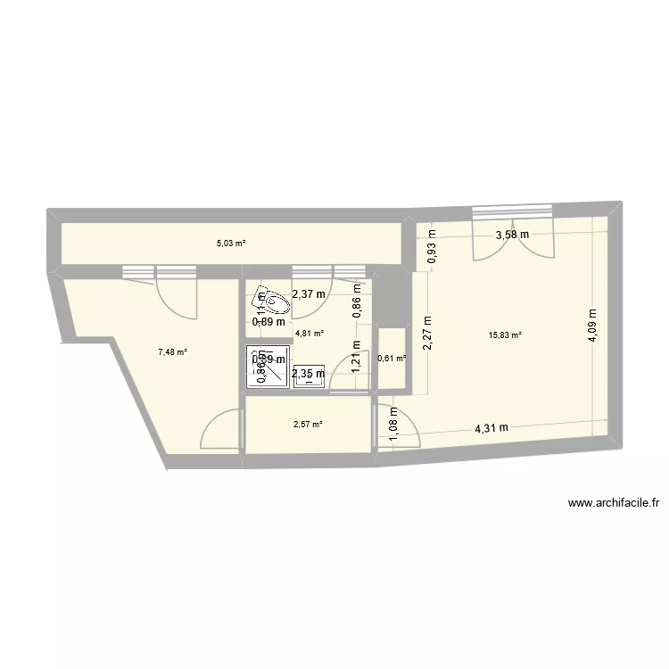 Plan 18b Cyclamens. Plan de 7 et 37 m² Plan 18b Cyclamens. Plan de 7 et 37 m²