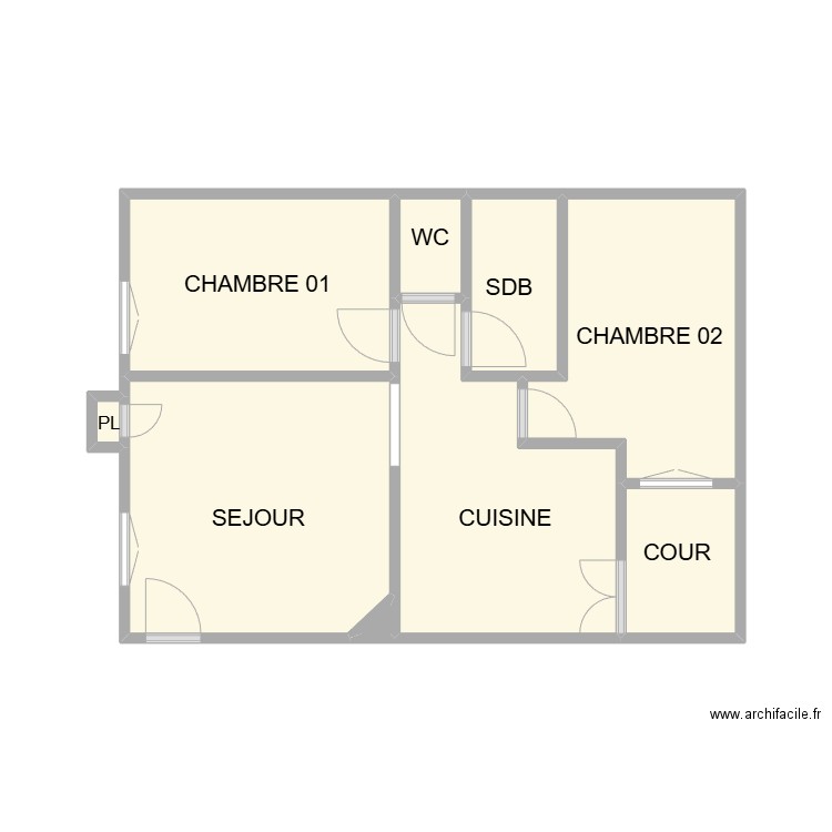 PLAN RDC GAUCHE BON ENFANT AM. Plan de 9 pièces et 30 m2