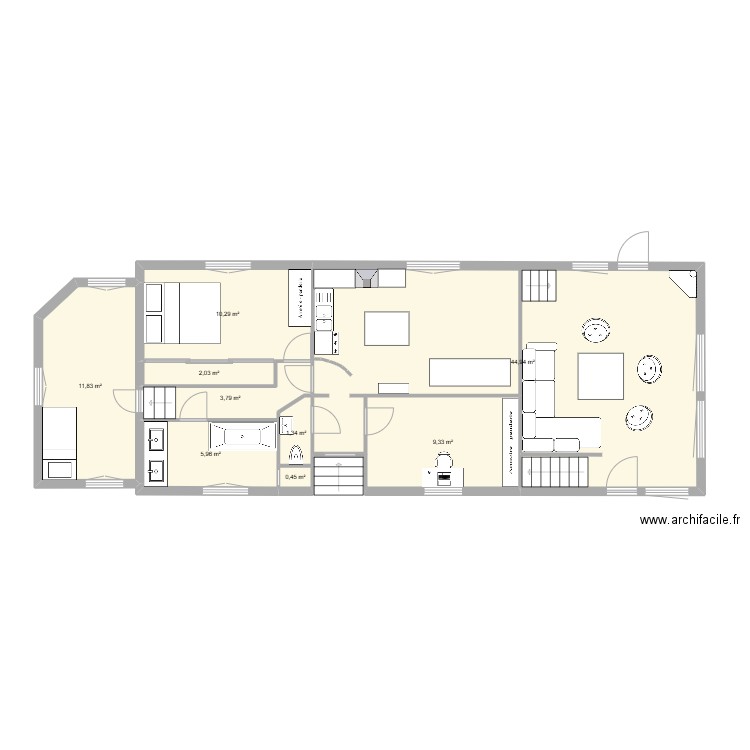 The House. Plan de 0 pièce et 0 m2