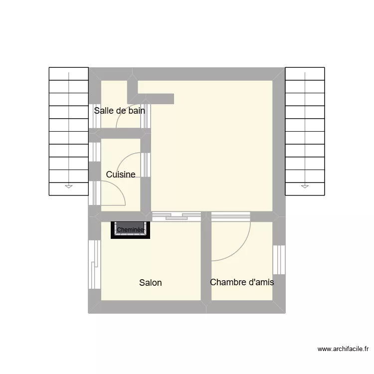 ETAGE. Plan de 5  et 14 m²
