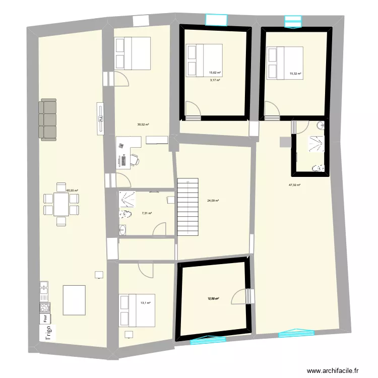 BOUVERET +1 v4(REPARTITION)& cloisons. Plan de 11 et 288 m² BOUVERET +1 v4(REPARTITION)& cloisons. Plan de 11 et 288 m²