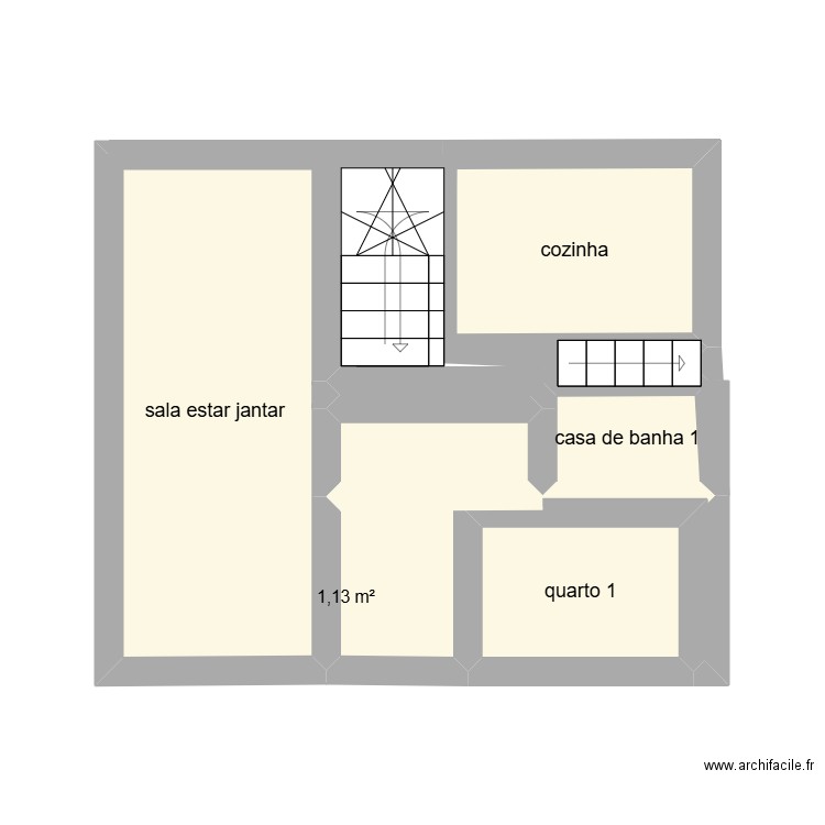 plano R/c. Plan de 6 pièces et 16 m2