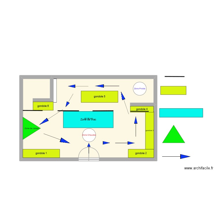 La belle époque. Plan de 1 pièce et 60 m2