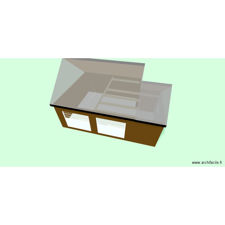 garage mezzanine. Plan de 1 pièce et 46 m2