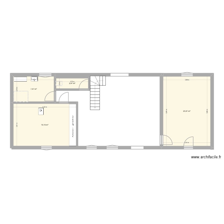 embrunet 2. Plan de 4 pièces et 53 m2